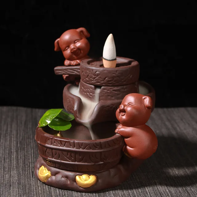 The Little pig Censer Creative Home Decor Small pig Incense Holder