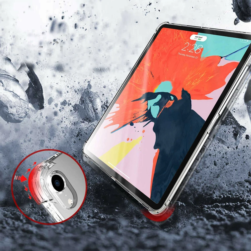 7.9'' High Duty Coque for iPad mini 2 mini 3 Case Shockproof Transparent Clear TPU Cover for iPad mini Clear TPU Back Case (8)