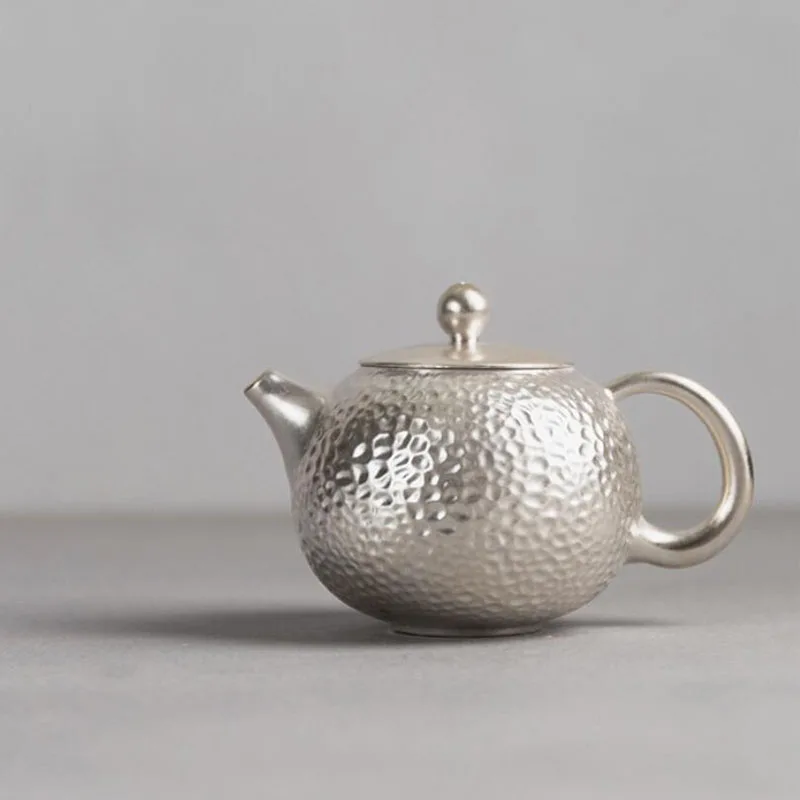 Цзиндэчжэнь керамика вручную маленький чайник нефритовый чайник 925 Стерлинговое Серебро глина керамический горшок на вкус серебро позолота кунг-фу чай