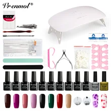 Vrenmol 24 Вт УФ-лампы Сушилка 36 шт./лот Гели для ногтей лак bloosm ногтей Цвета гель Лаки Дизайн ногтей Наборы гель Лаки для ногтей маникюр комплект