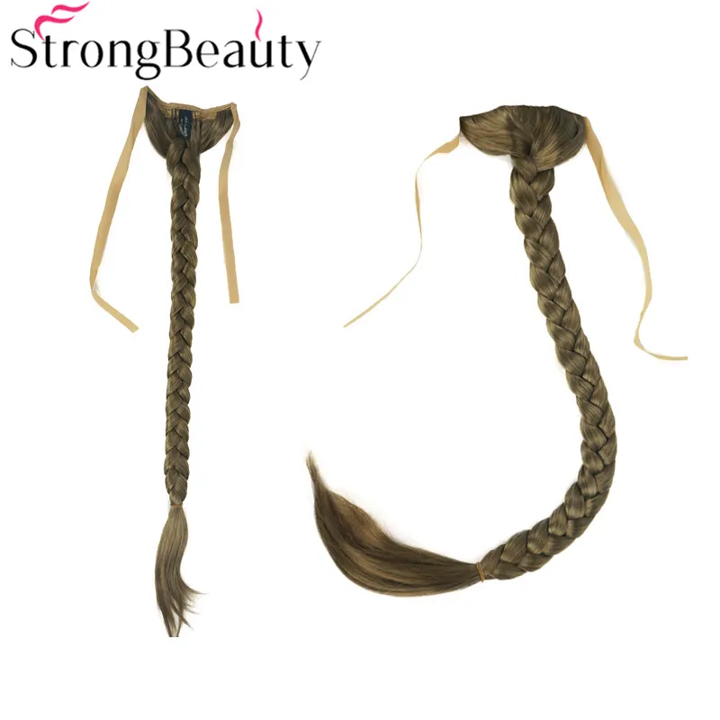 StrongBeauty, длинный рыбий хвост, коса, конский хвост, наращивание, Синтетическая лента, шиньон, 16 цветов