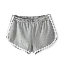 Сексуальные женские для фитнеса спортивные шорты с эластичной талией для бега в спортзале дышащие хлопковые короткие штаны TS95