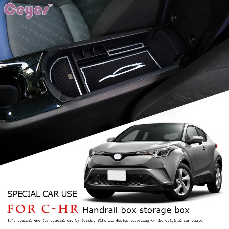 

Ceyes Car Styling Auto Interior Accessories Case For Toyota CHR Car Central Armrest Storage Box C-HR Stowing Tidying Car-Styling