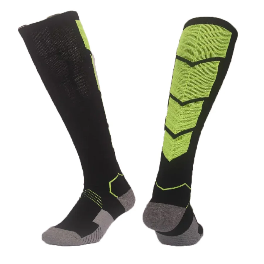 1 Pair Cotton Long Soccer Socks Professional Athletic Basketball Soccer Socks Thicken Towel