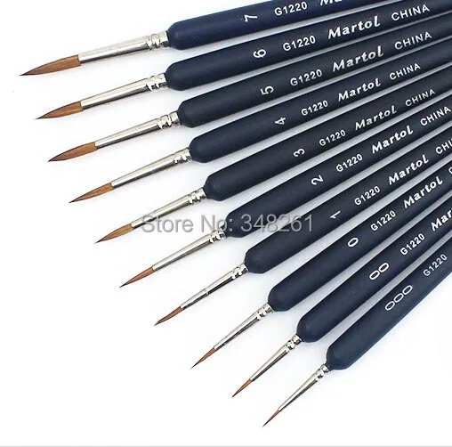 

1 pcs of Marie's Weasel Hair Fine Line Paint Brush Art Design Dotting Pen Gouache Watercolor Brush Art Supplies