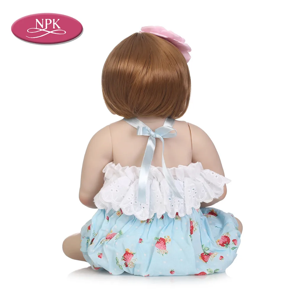 NPK 57CM Bebe Reborn Doll Full Body Silicone Reborn Baby Doll Realistic Boneca Menina Toddler Girl Toys Child Birthday Gifts  (4)