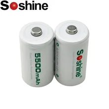 4pcs/lot High Capacity Soshine C/R14 Size Rechargeable Batteries NiMH 5500mAh Battery Safety Durable Longer Storage Life Battery