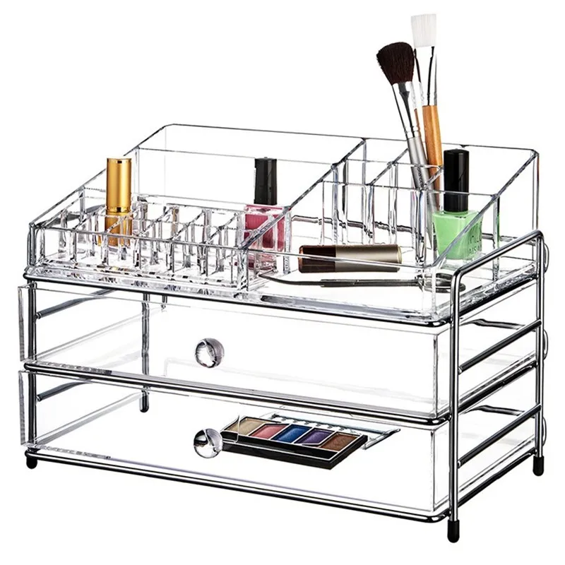 

Cosmetic Holder Display Stand Clear Acrylic Cosmetic Organizer Makeup Case Sundry Storage make up organizer organizador