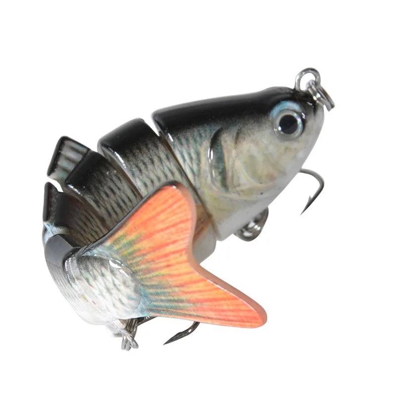 

1PCS Fishing Lure swing Multi Jointed Lifelike Squid fishing Hard 6 Segments Fishing Lure 2 Hook Fishing Baits Crankbait S