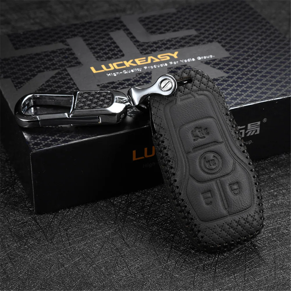 Кожаный чехол для ключа ford F150 2016 mustang 2015 2017 lincoln MKC MKZ 2014 MKX 2015|car key case cover|key for carcar remote