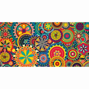 

Bamboo Fiber Abstract Fractal Geometry Flower Print Fast Drying Big Bath Beach Towel Swimwear Gym Camping High Quality 70x140cm