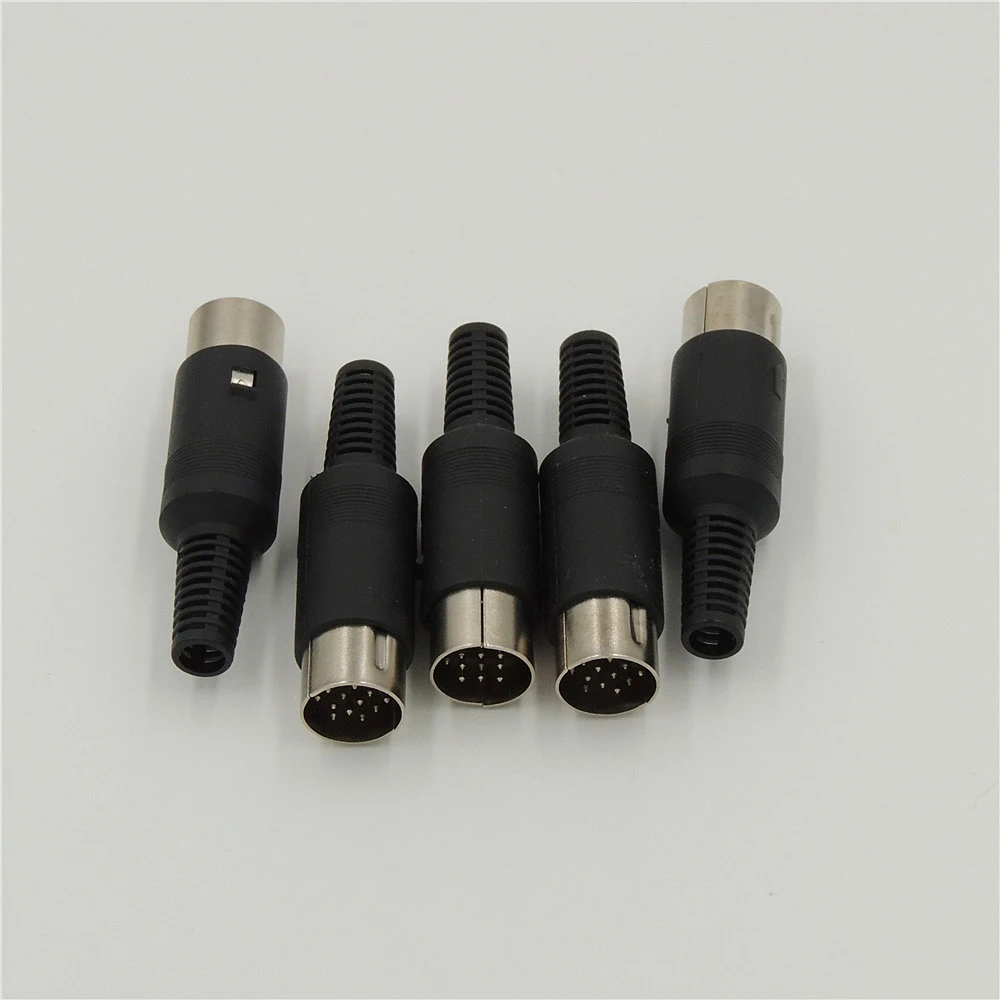 Din plug 13 pin male inline audio adapter connector for atari st kenwood icom