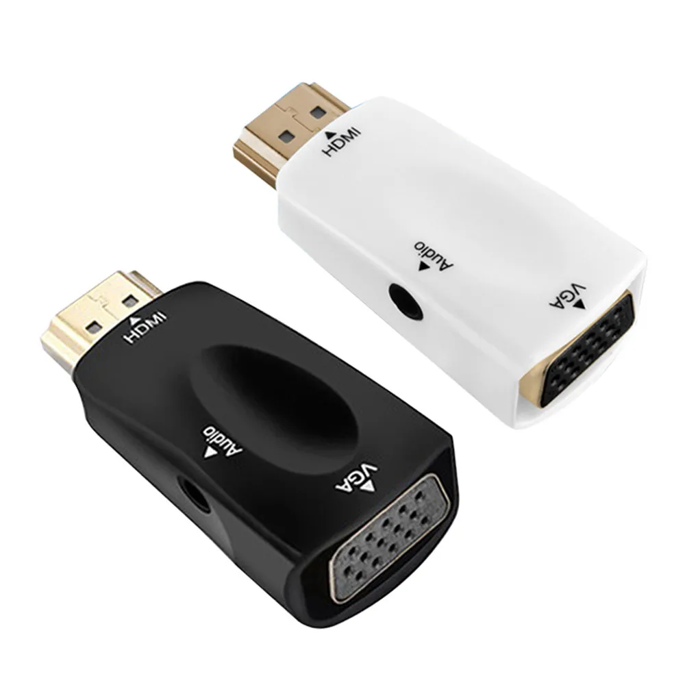 EPULA 1080P HDMI папа к VGA Женский адаптер видео конвертер 3 5 мм аудио выход кабель для