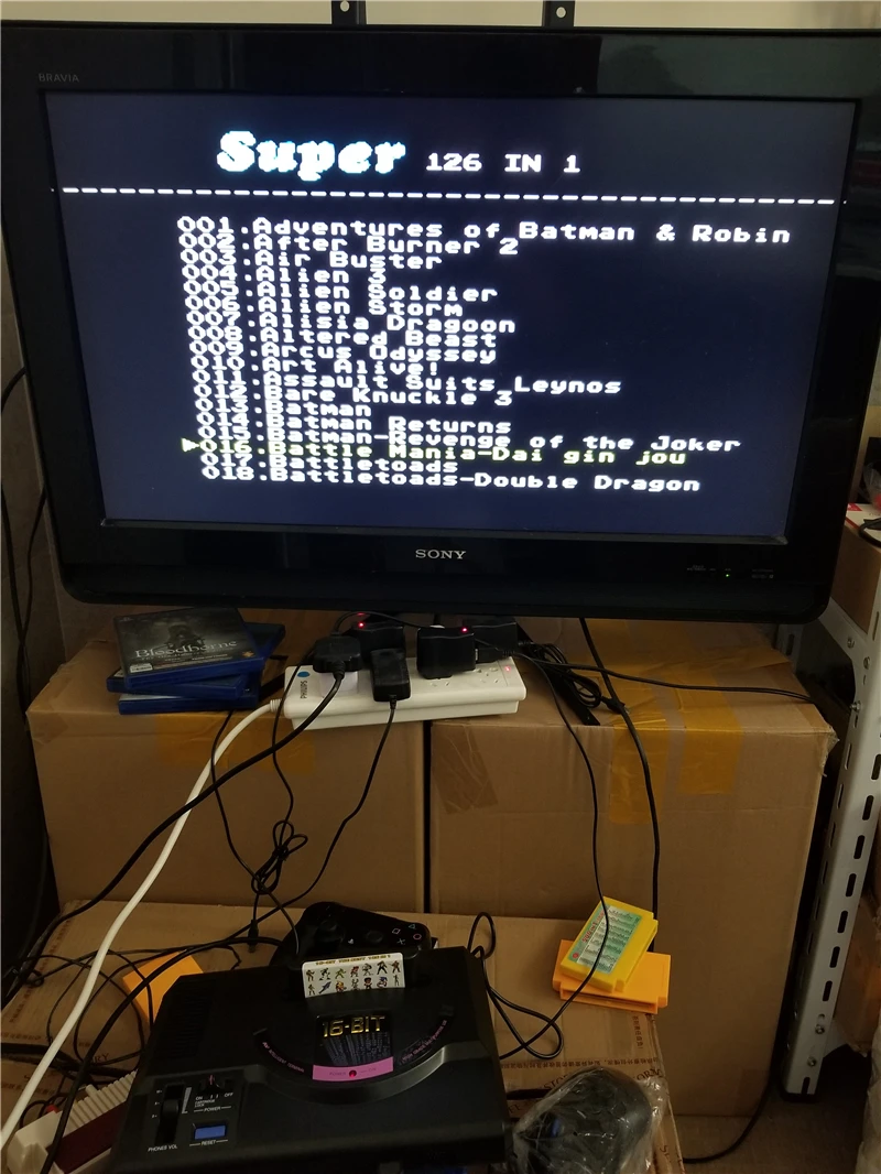 Обновленный картридж с чипом для игровой приставки sega md 126 бесплатных игр 16
