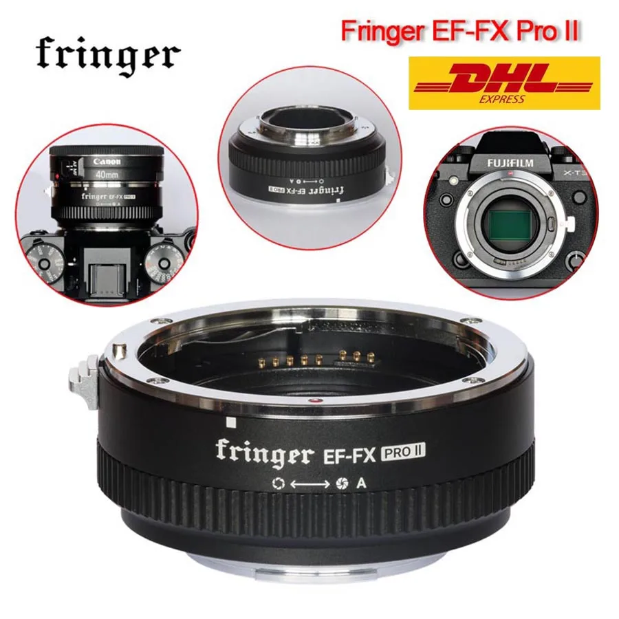 Fringer EF-FX PRO II Auto Focus Adapter to Fujifilm Mount for Canon EF Lens  Compatible FOR Fujifilm X-E EF-FX2 PRO X-H X-T X-PRO