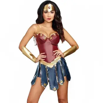 

Wonder Woman Cosplay Costumes Adult Supper Hero Gal Gadot Costume Christmas Halloween Sexy Women Sets Fancy Dress Diana Cosplay