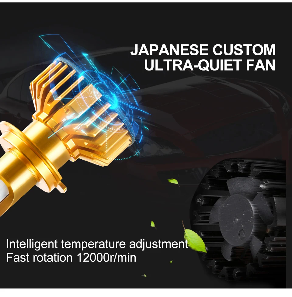 LED H7 ampoule Canbus Car headlight H4 H1 H11 H8 9005 9006 Hi Lo Beam araba aksesuar auto 12V 24V DOB 10000LM 72W With decoder (7)