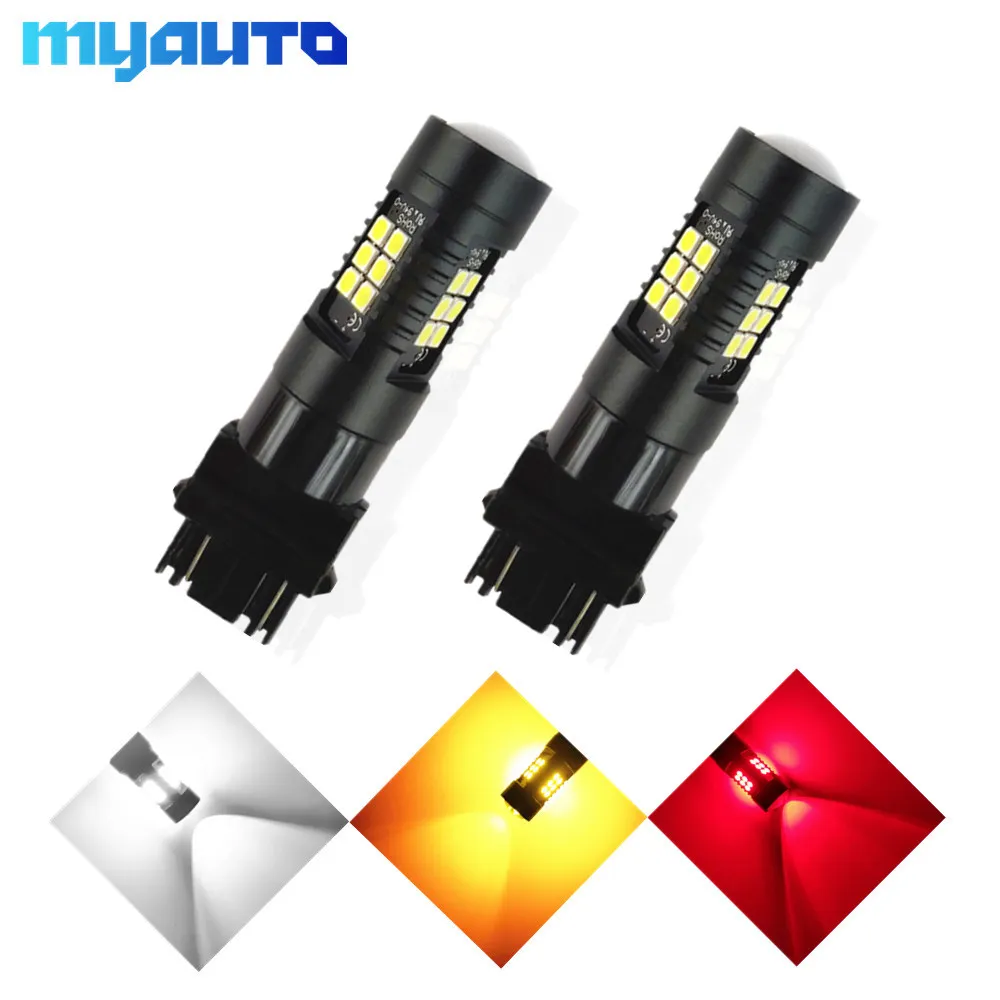 

2pcs 1200Lm T20 W21W LED W21/5W LED WY21W 7440 7443 LED Bulb T25 3157 3156 p27/7w Car Brake Reverse Light 12V Lamp Turn Signal