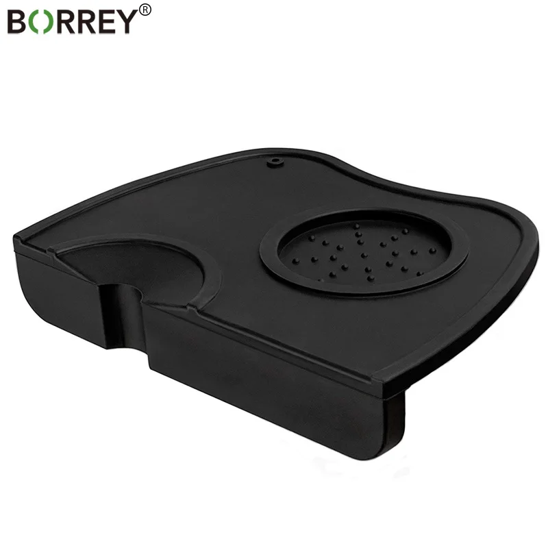 BORREY Double Coffee Tamper Mat Silicone Non slip Coffee Tamper Holder