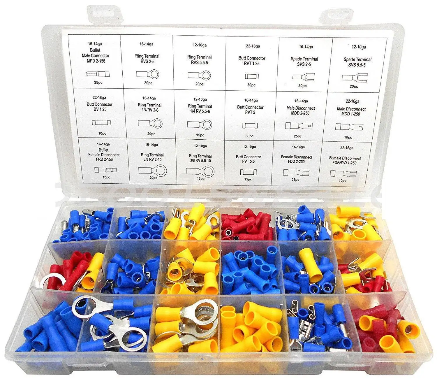 

Boxed combination 360PCS Foreign trade nylon intermediate cold pressure terminal Amazon