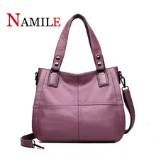 Повседневная модная Классическая однотонная удобная мягкая Молодежная Женская диагональная большая сумка