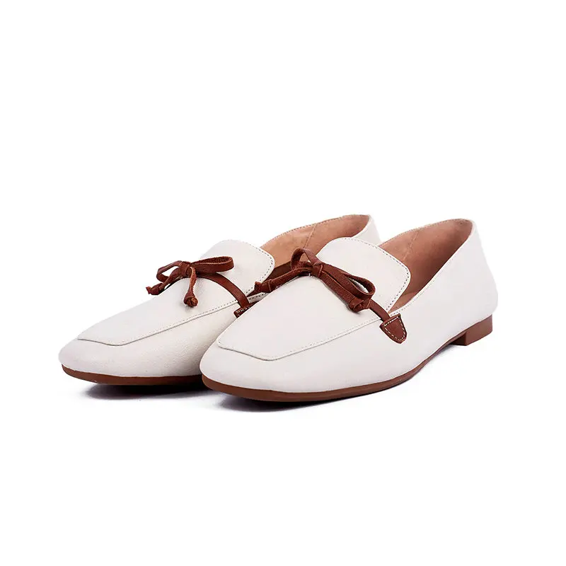 QUTAA/ г. Женская обувь повседневная Демисезонная обувь из искусственной кожи на плоской подошве в стиле ретро, с квадратным носком, с бантиком-бабочкой, без шнуровки, размеры 34-43
