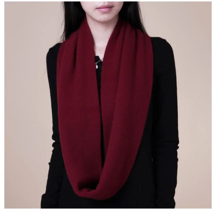 

2016 New Female Sleeve Head Scarf Pure Wool Scarves 21 Kinds Of Colors Wild Double Thick Solid Warm Shawl Collars