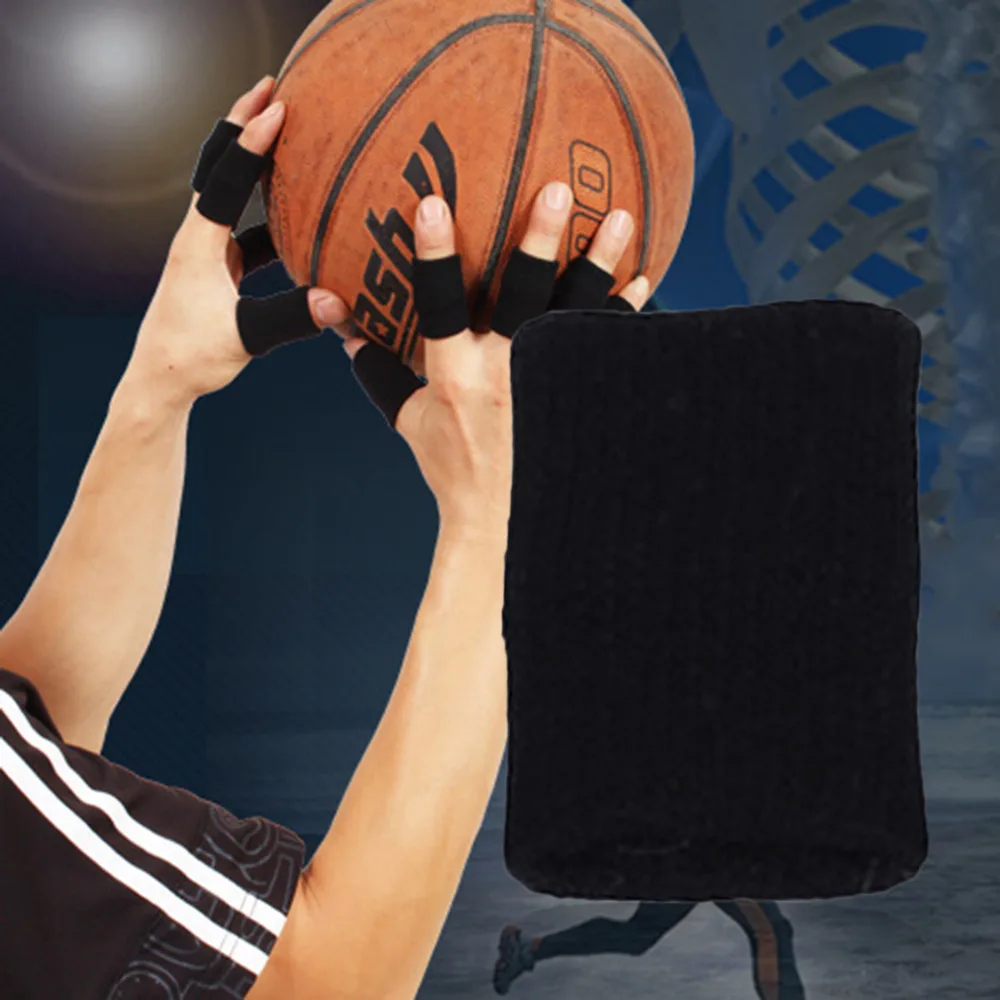1pcs Basketball Volleyball Sports Finger Armfuls Knitted Finger Joints Slip Elastic Fingerstall Caps Protective Pad Black Hot!