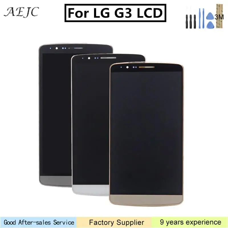 

5.5 Inch for LG G3 Screen LCD D850 D851 D855 Touch Screen Digitizer Assembly for LG G3 Display Touch Screen with 3M Sticker