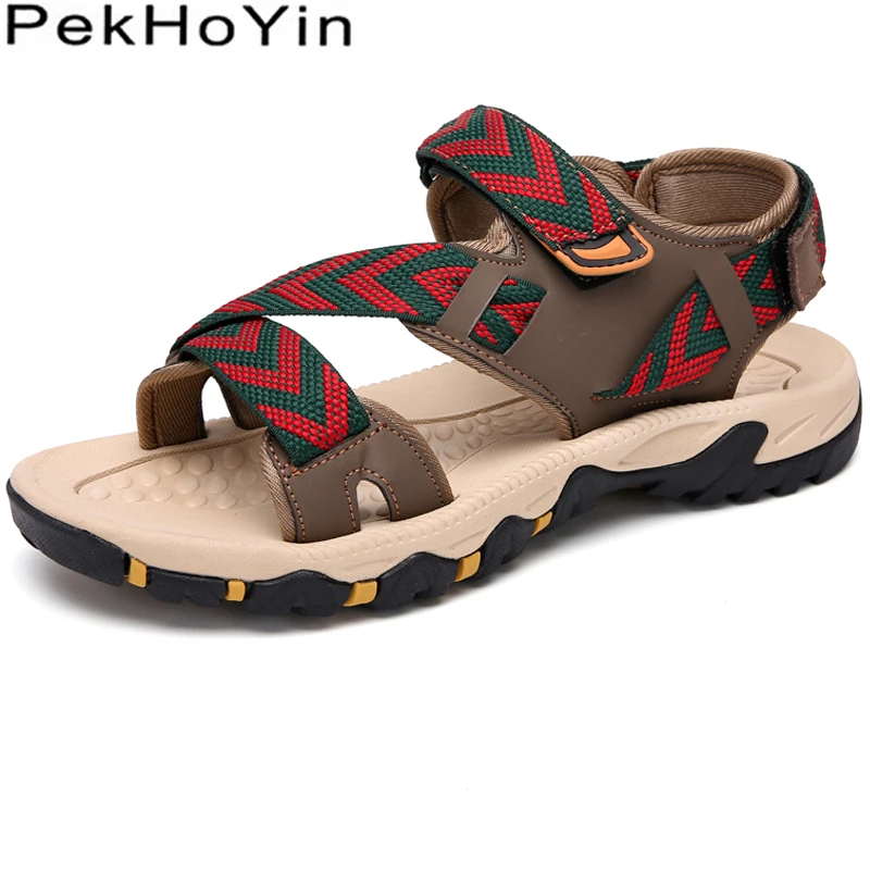 

2019 Trend Fashion Npn-slip Soft Summer Flat Canvas Men Sandals Shoes Male Water Shoes Outdoor Slippers Men Beach Shoes Sandals