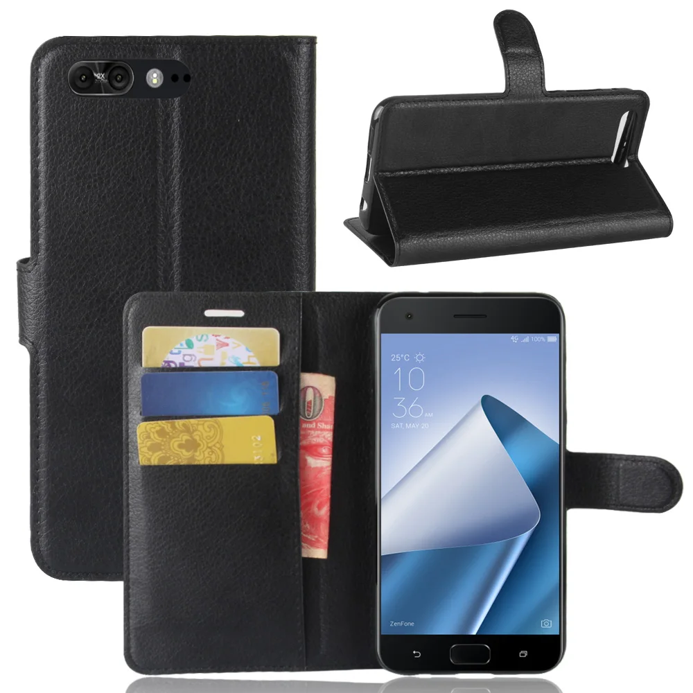 

YINGHUI For Asus ZenFone 4 Pro ZS551KL Case Luxury Coque Fundas Leather Flip Cover For Asus ZenFone 4 Pro ZS551KL Phone Cases