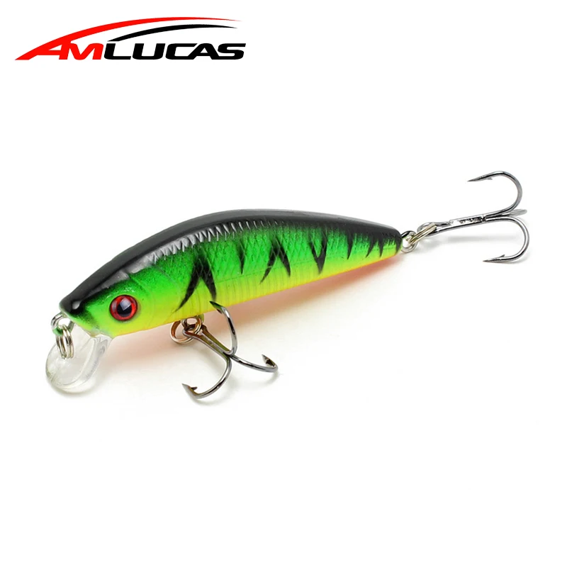 

Amlucas 70mm 7.8g Minnow Fishing Lure 3D Eyes Hard Aritificial Wobblers Fishing Tackle Crankbait Plastic Baits Pesca WE302
