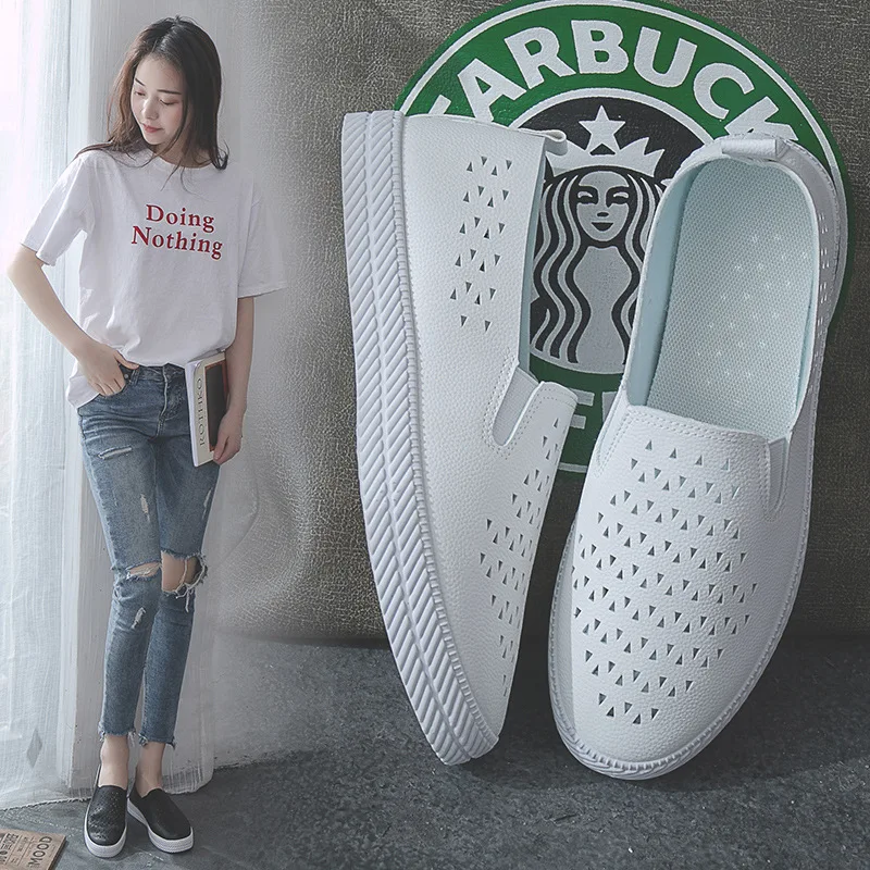 

New Fashion Sneakers Hollow Women's Shoes Lazy Women's Casual Shoes Low Lefu Shoes Women's Vulcanized Shoes Women Drop Shipping