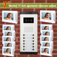 12 units apartment intercom system video doorbell intercom system for apartments video door phone home intercom system