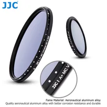 JJC ajustable Variable Neutral densidad ND2 a ND400 filtro 49/52/55/58/62/67/72/77/82mm fader fino ND filtros de lente