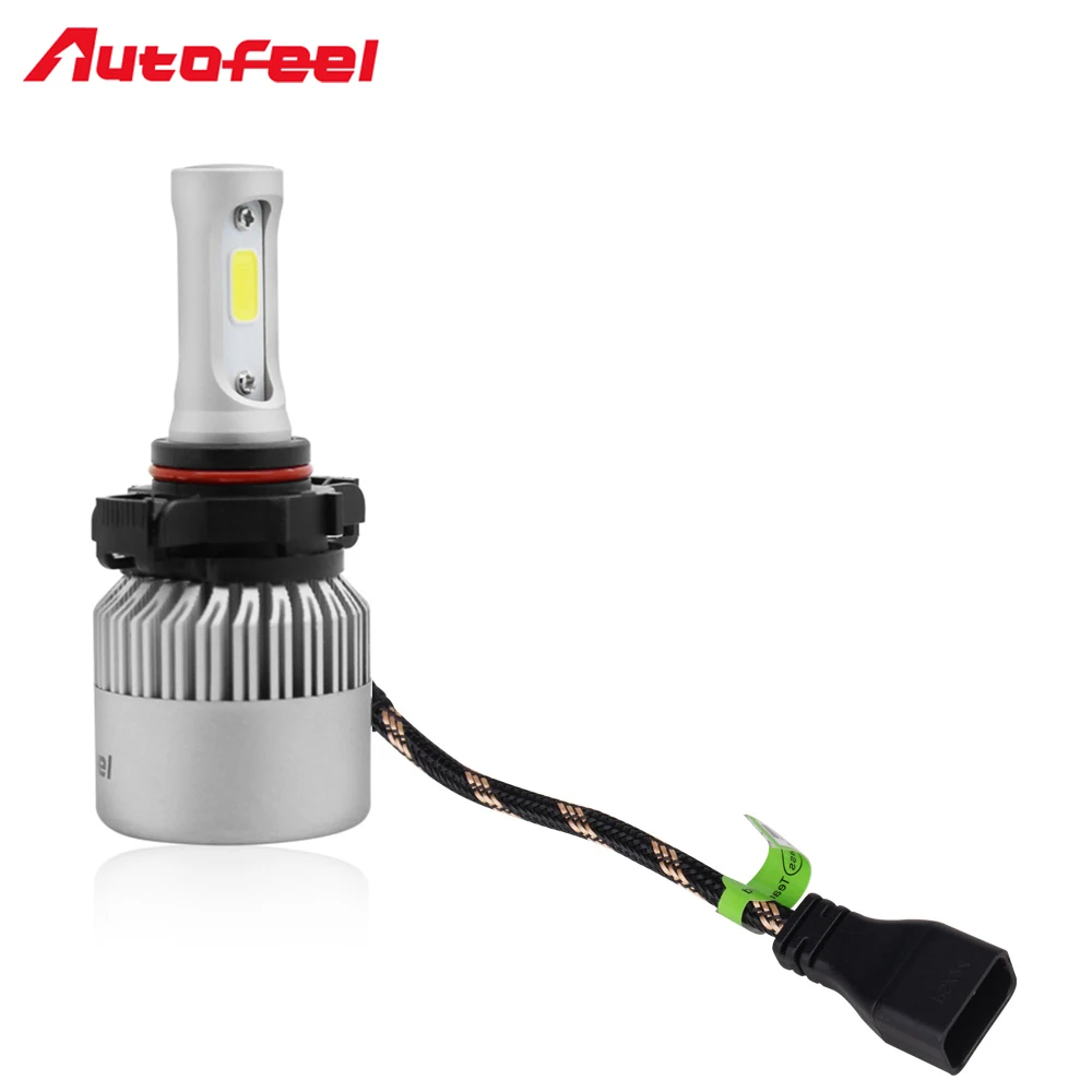 Autofeel H16 5202 Single Low Beam COB Led car Headlight Bulbs Kit 72W