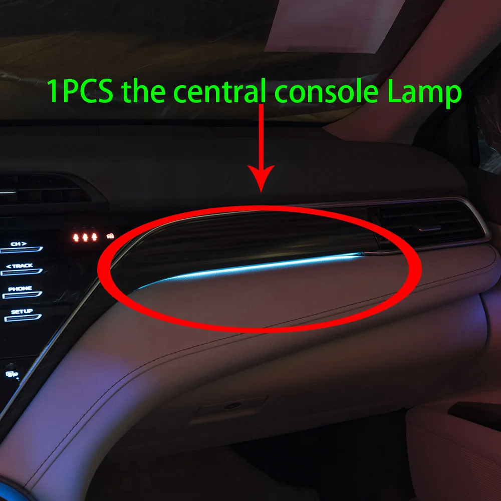 Автомобиль LHD Co-pilot атмосферный светильник для интерьера окружающего оптического волокна Яркий для Toyota/Daihatsu Camry/Altis XV70 - Испускаемый цвет: Другое