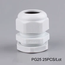 25 шт./лот PG25 16-21 мм PA нейлон водонепроницаемый кабельный сальник