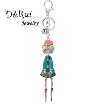 

2019 Cute Doll Key Holder Chain Ring Keychains for Women New Fashion Alloy Kpop Accessories Keychain on Keys Trinkets Jewelry