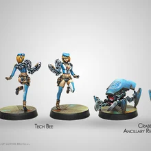 [Loong Way Miniatures] Corvus Belli Infinity 0631 TECH BEE& CRABBOT Дополнительный внешний блок 32 мм Металлические Миниатюрные