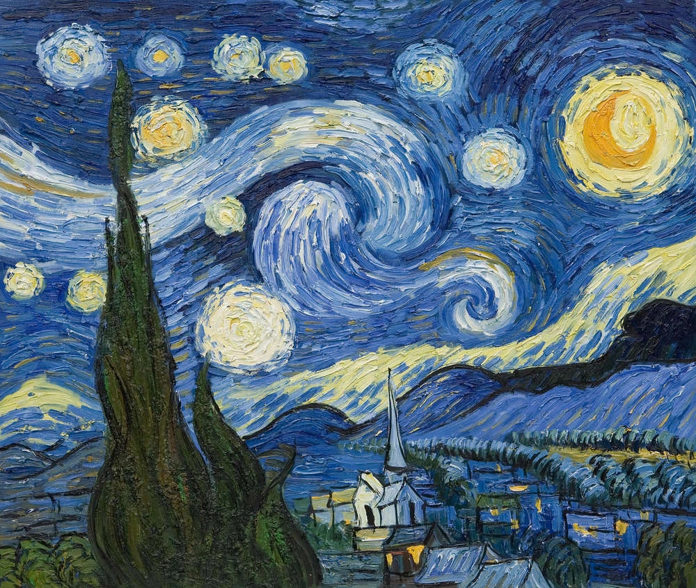 Hd 캔버스 인쇄 반 고흐 별이 빛나는 밤 현대 풍경 아트 그림 홈 장식 프레임이없는|Canvas Prints|Van Gogh Starry Nightart Painting - Aliexpress