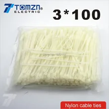 1000 шт 3 мм* 100 мм нейлоновые кабельные стяжки
