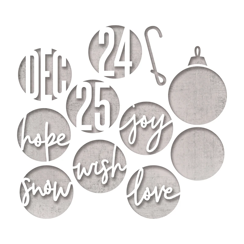 

2019 DIY New Layer Metal Cutting Dies and Scrapbooking For Paper Making Christmas Circle Words Embossing Frame Card Dies Set