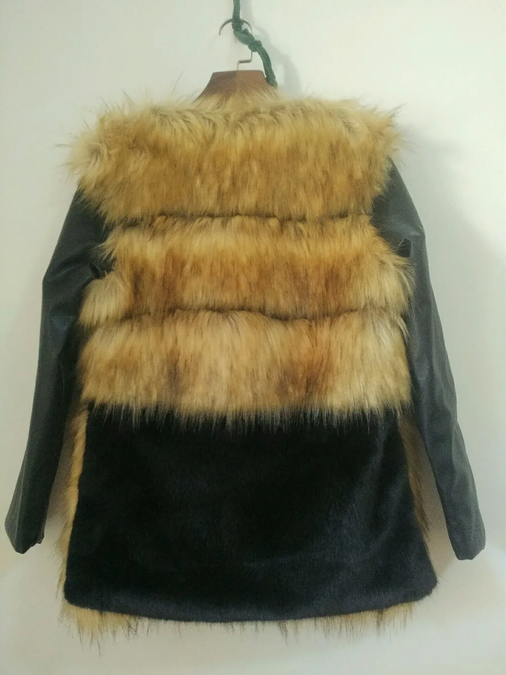 S/6 xlженские зимние теплые куртки из искусственного меха, лоскутные куртки из искусственной кожи размера плюс, повседневные пальто из искусственного меха, верхняя одежда, меховая одежда K578