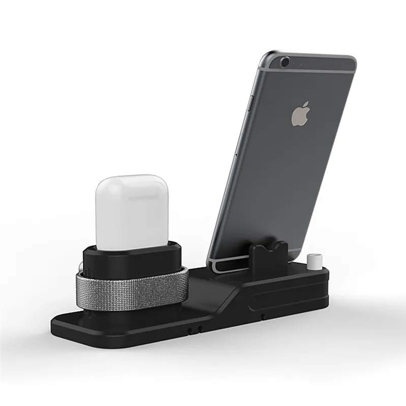 3 in 1 Charging Dock Station Desk Holder Mobile Support For iPhone X876s Apple Watch Series 321 AirPods Phone Watch Bracket (3)