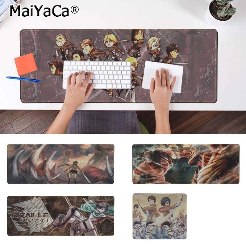 

MaiYaCa Simple Design Japanese Anime Attack On Titan Large Mouse pad PC Computer mat Rubber PC Computer Gaming mousepad