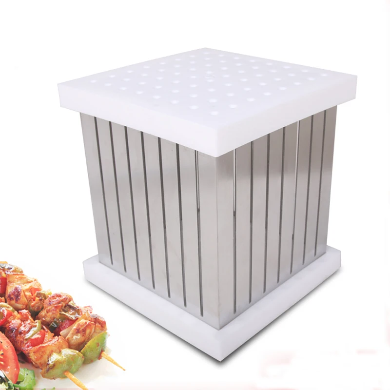 

BBQ Kebab Maker 64 Holes Kebab Skewer Machine Brochette Slicer BBQ Machine Meat Maker Barbecue Tool Brochette
