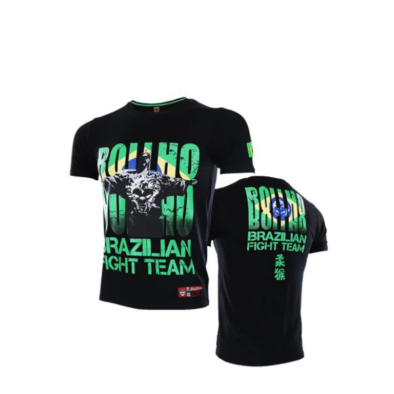 2019 الصيف جديد ROLLHO قصيرة كم يسوع المطبوعة MMA محاربة بذلة لينة تي شيرت UFC مختلطة المصارعة اللياقة البدنية الملاكمة التايلاندية تي شيرت
