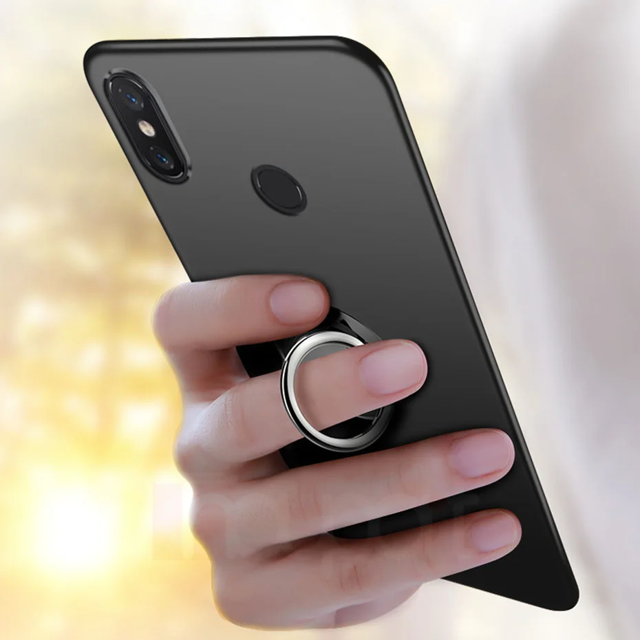 Матовый Силиконовый Чехол Для Xiaomi mi 8 SE 5X A1 случаях Магнитная кольцо подставка
