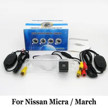 Автомобильная Камера Заднего вида Для Nissan Micra/March K13 2010 ~ 2016/RCA AUX Проводной Или Беспроводной/HD CCD Ночного Видения Резервного Копирования камера